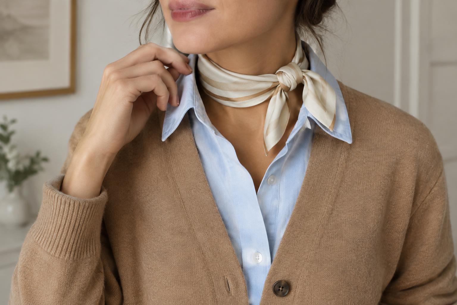 How to Keep a Neck Scarf in Place Without Sharp Pins